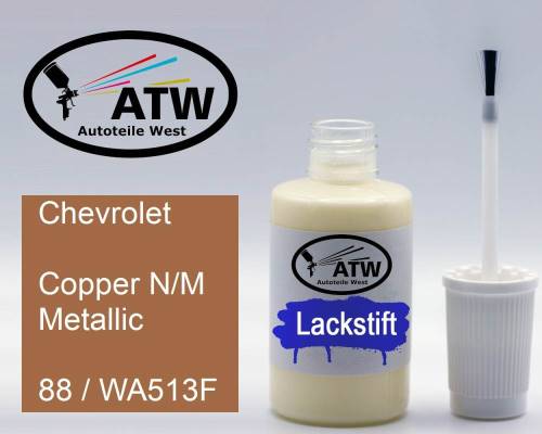 Chevrolet, Copper N/M Metallic, 88 / WA513F: 20ml Lackstift, von ATW Autoteile West.